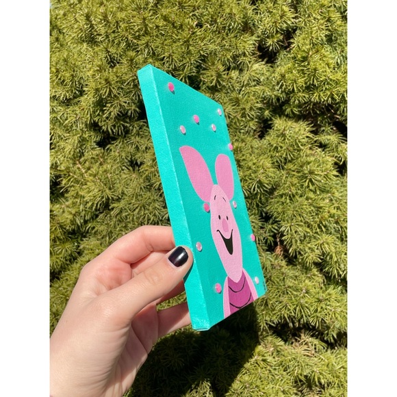 Piglet Hand Painted Canvas | Wall Art Decor | 5in x 7in | Winnie the Pooh - Picture 7 of 7